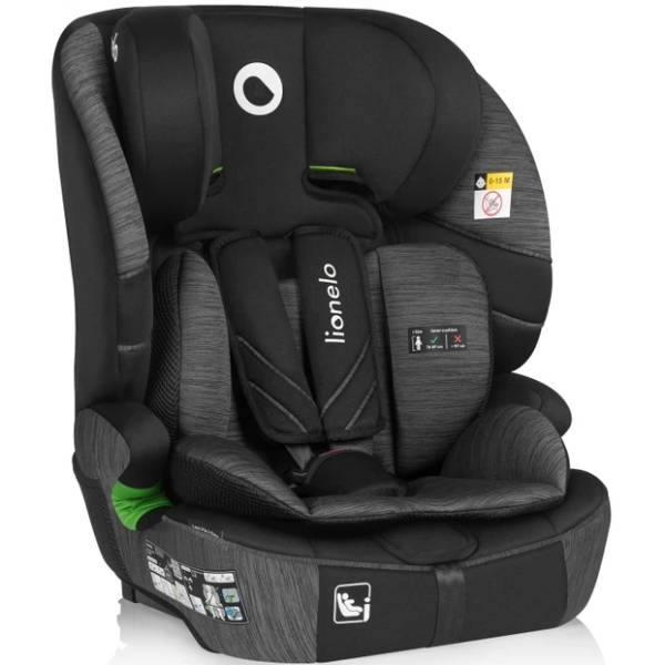 Автокресло Lionelo Levi Fix I-Size Grey Stone Ремни кресла 5-ти точечные