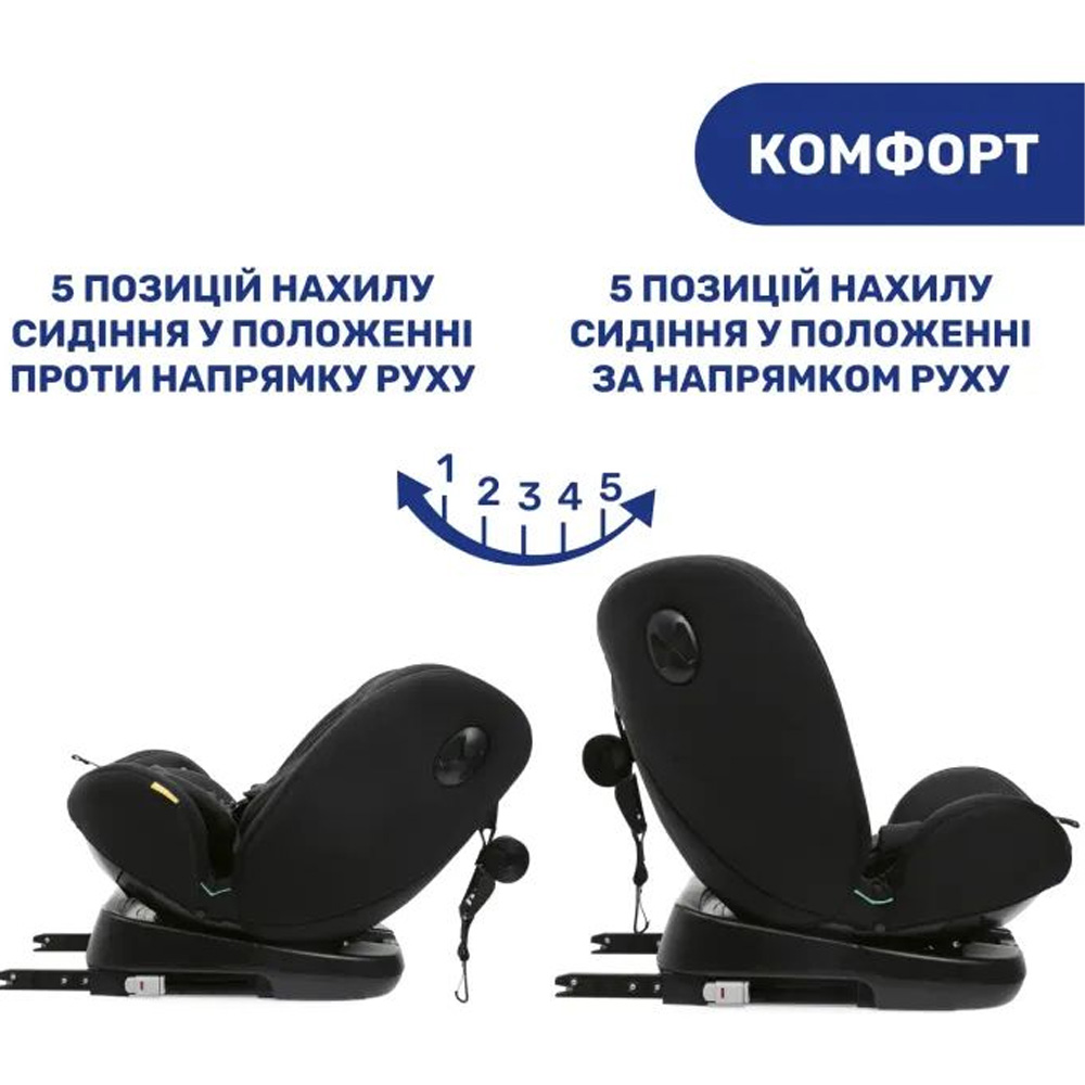 Автокрісло CHICCO Unico Evo i-Size Air black 8058664167302 Black (87030.95) Установка в салоні універсальне
