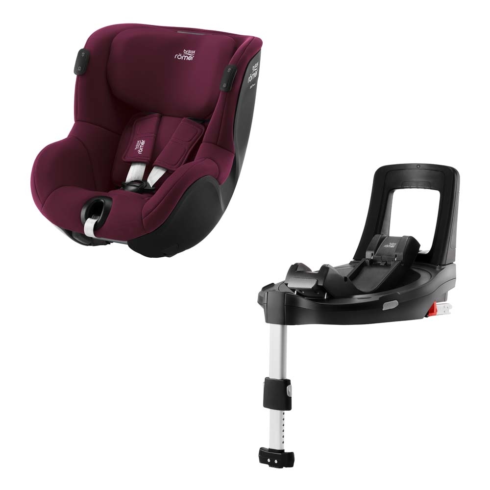

Автокресло BRITAX-ROMER DUALFIX iSENSE Burgundy Red с платформой FLEX BASE, Автокрісло DUALFIX iSENSE Burgundy Red