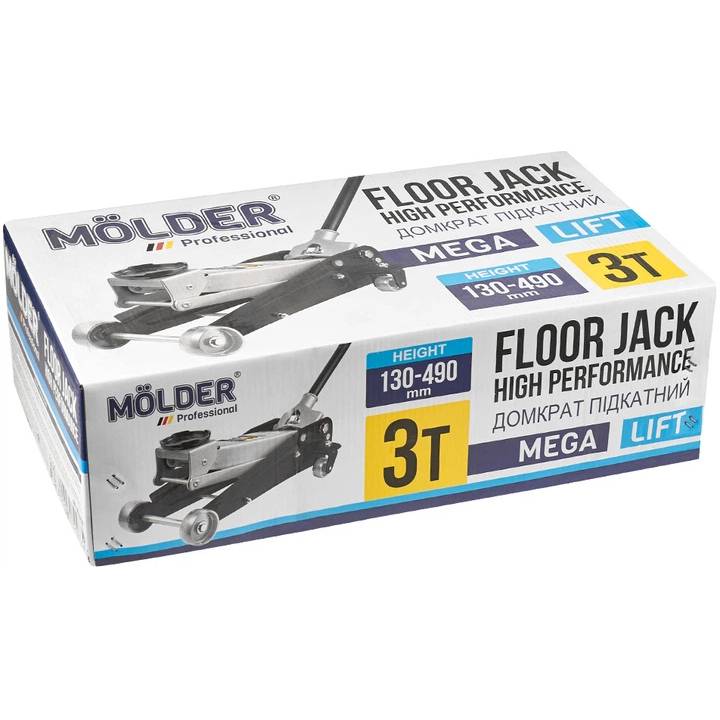 Домкрат MOLDER 130-490 мм 3 т (MA30030) Вага 28