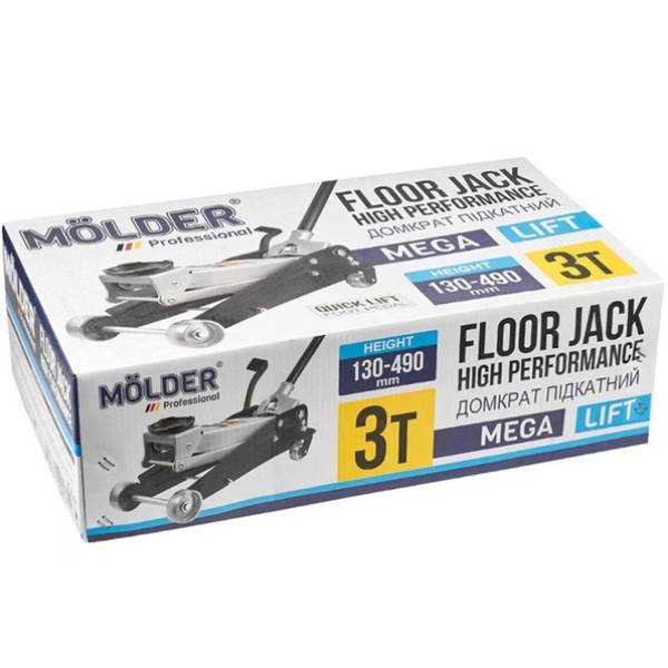 Домкрат MOLDER 130-490 мм 3 т з педаллю (MA30030) Вага 28