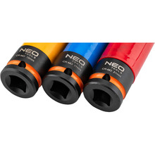 Набор торцевых головок NEO TOOLS  1/2", 17,19,21 мм (12-350)
