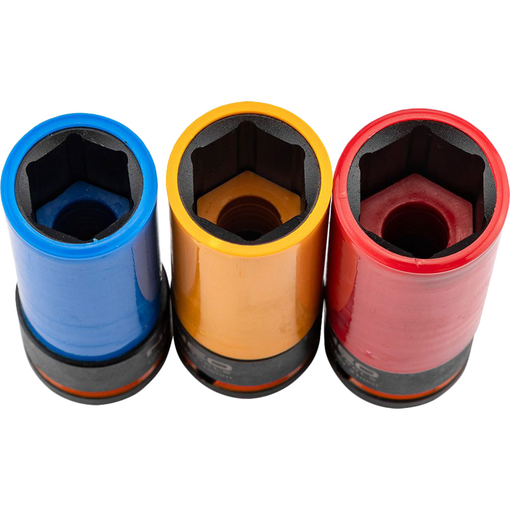 Набор торцевых головок NEO TOOLS  1/2", 17,19,21 мм (12-350) Материал (сплав) хром-молибденовая сталь (Cr-Mo)