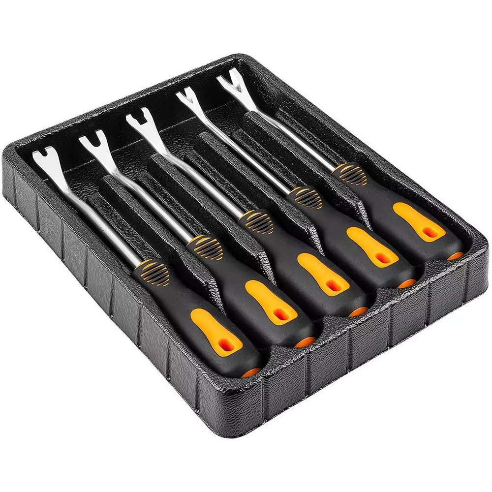 Набор съемников для обивки салона NEO TOOLS 11-825 5 шт Особенности для различных типов автомобилей; эргономичные рукоятки; кейс