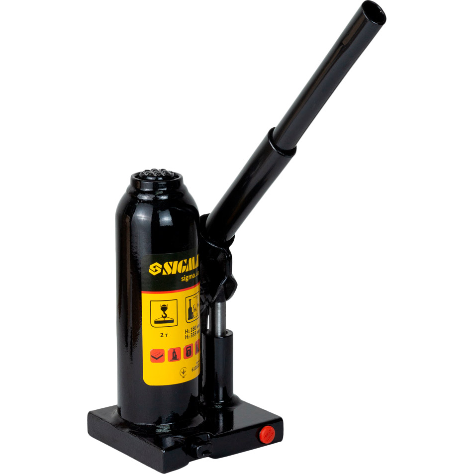 Домкрат гідравлічний пляшковий Sigma 180-333 мм 2 т (6101021) Вага 2.57