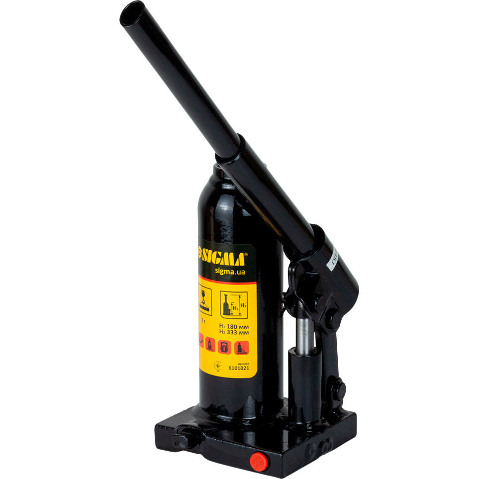 Домкрат гідравлічний пляшковий Sigma 180-333 мм 2 т (6101021) Тип домкрат