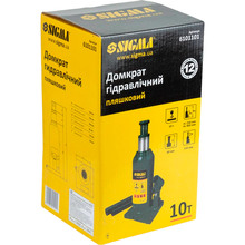 Домкрат гидравлический бутылочный Sigma 230-460 мм 10 т (6101101)