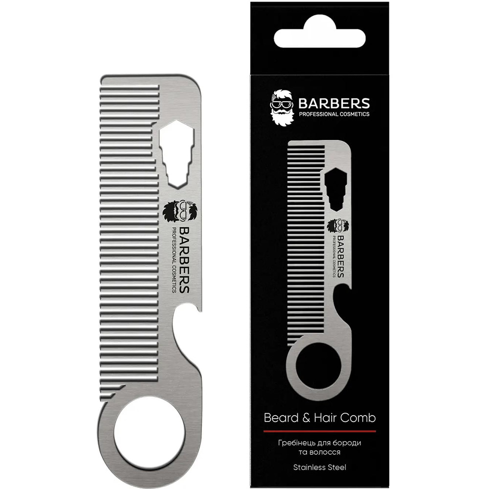 Расческа для бороды и волос BARBERS Metal Comb (289464) Применение для повседневного расчесывания