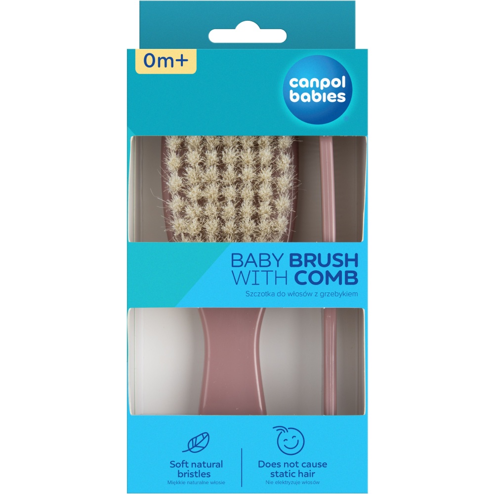 Фото 4 Щітка та гребінець для волосся CANPOL BABIES GOLD Pink (7/406_pin2)