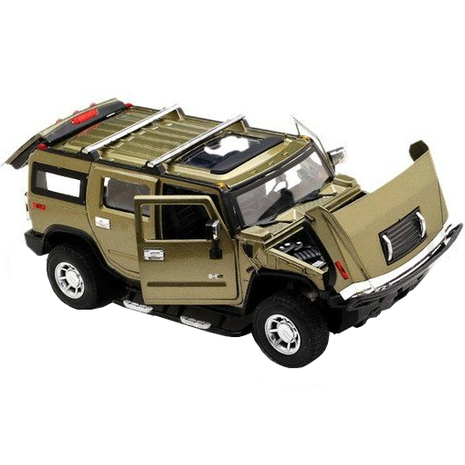 Машинка Meizhi Hummer H2 green (MZ-25020Ag) Додатково світлодіодні фари, відкриваються двері, капот і багажник