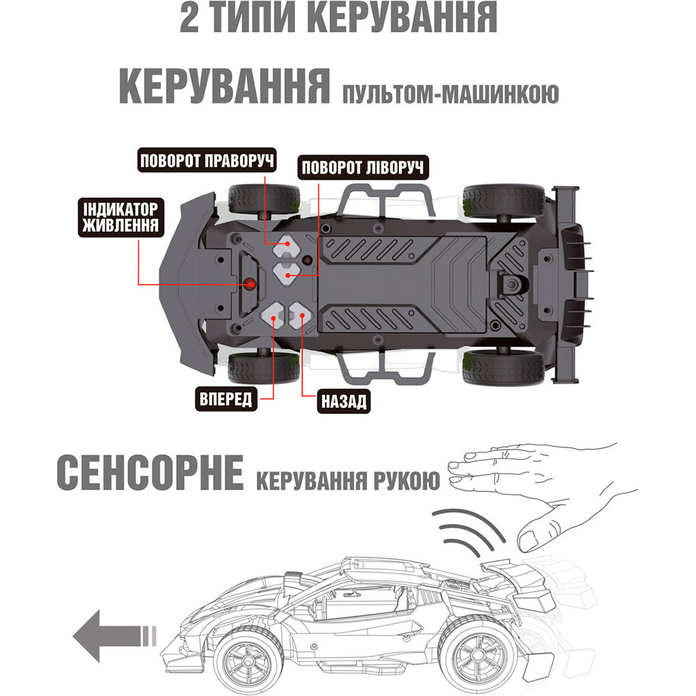 Замовити Машинка на р/в та сенсорному управлінні Sulong Toys Gesture Sensing Dizzy блакитний (SL-285RHB)