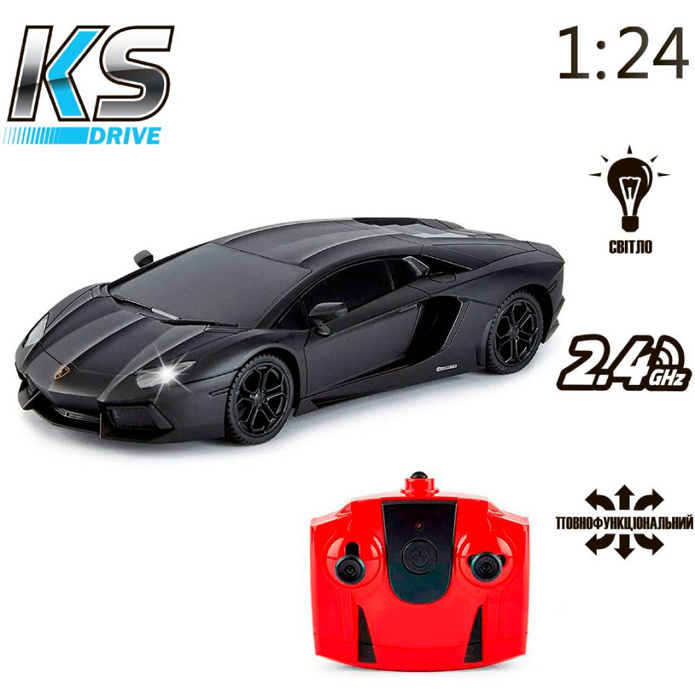 Зовнішній вигляд Машинка на р/в KS Drive Lamborghini Aventador LP 700-4 Black (124GLBB)