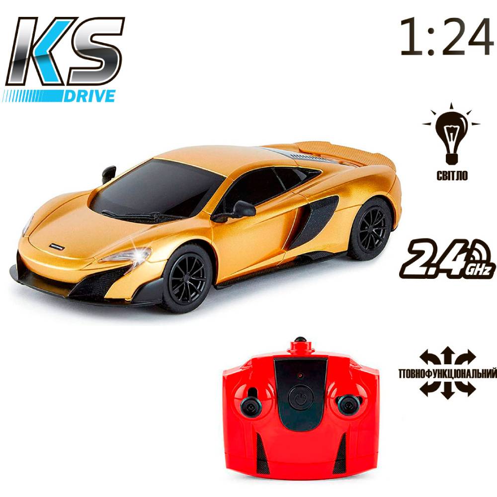 Зовнішній вигляд Машинка на р/в KS Drive Mclaren 675LT Gold (124GMGL)