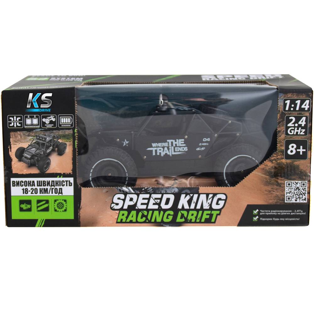 Зображення Машинка на р/у Sulong Toys Off-Road Crawler Race 1:14 Matte Black (SL-309RHMBl)