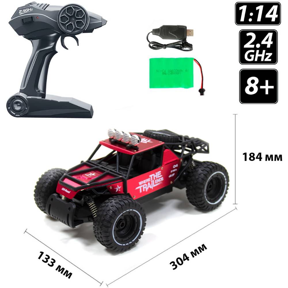 Фото Машинка на р/у Sulong Toys Off-Road Crawler Race 1:14 Matte Red (SL-309RHMR)