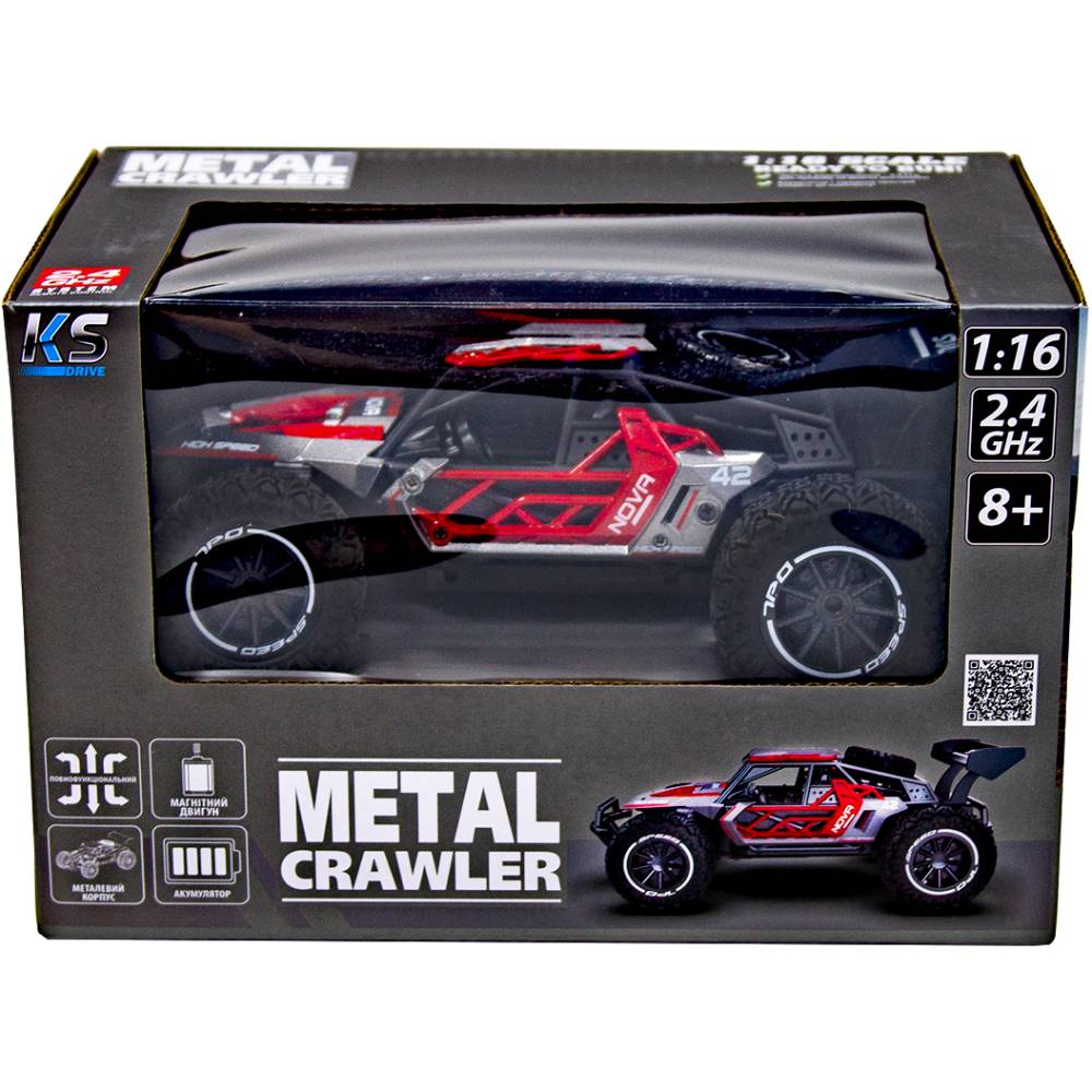 Изображение Машинка на р/у Sulong Toys Metal Crawler Nova 1:16 Gray-Red (SL-231RHGR)