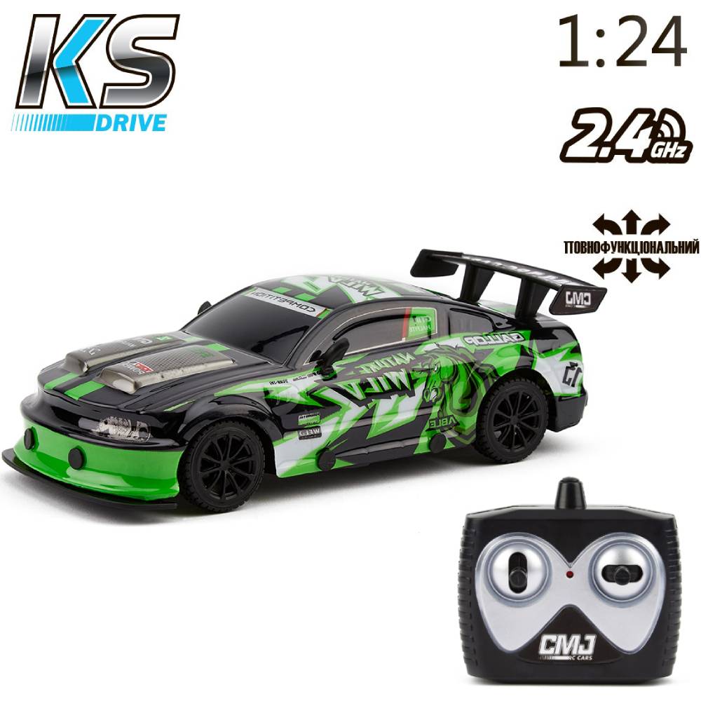 Фото Машинка на р/у KS Drive Road Rebels 1:24 Green (18599OB)