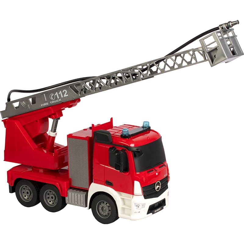 Машинка на р/у DOUBLE E Пожарный автомобиль Mercedes Benz Arocs (E527-003) Комплектация Пульт управления, аккумулятор, зарядное устройство
