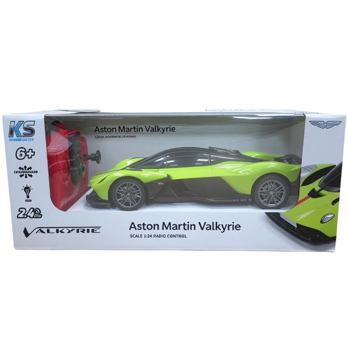 Машинка на р/в Aston Martin Valkyrie KS DRIVE 1:24 Green (250GAVGG) Додатково працюючі фари; світлові ефекти