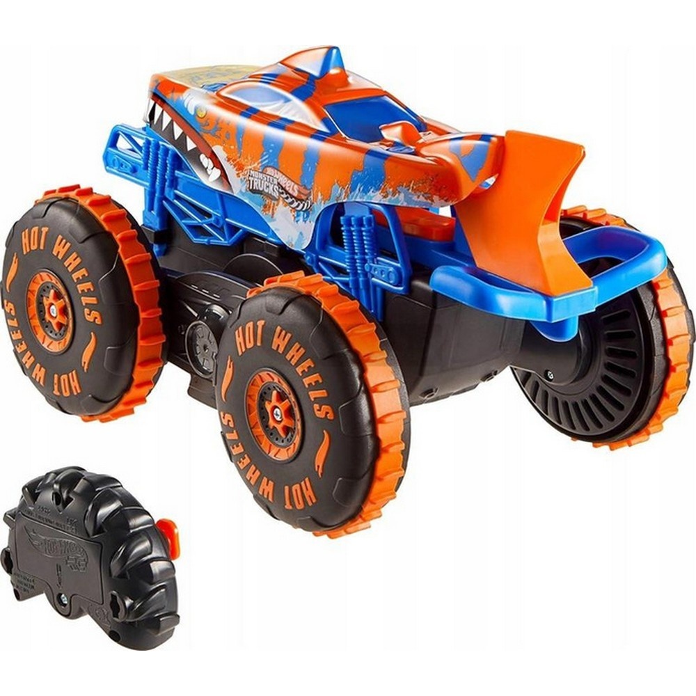 Машинка на р/у Hot Wheels Monster Trucks Tiger Shark Climber (JFR39) Додатково режим їзди на задніх колесах
