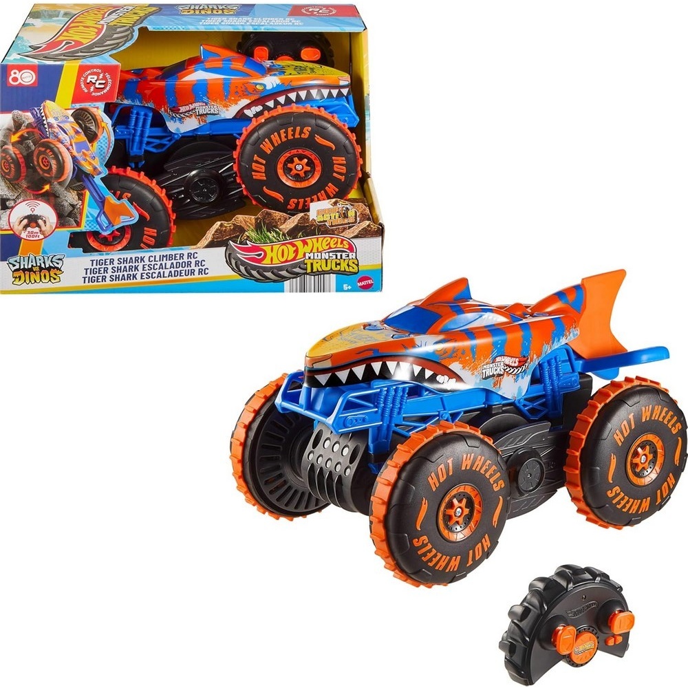 Машинка на р/у Hot Wheels Monster Trucks Tiger Shark Climber (JFR39)