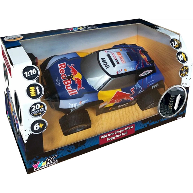 Радіокерована машинка HAPPY PEOPLE Red Bull X-Raid Mini JCW Buggy 1:16 2.4 ГГц (H30045) Вікова група, років від 6