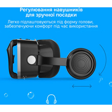 Окуляри-шолом віртуальної реальності SHINECON VR SC-G04DEA black + Джойстик Shinecon B01SC (SC-G04EA+SC-B01)