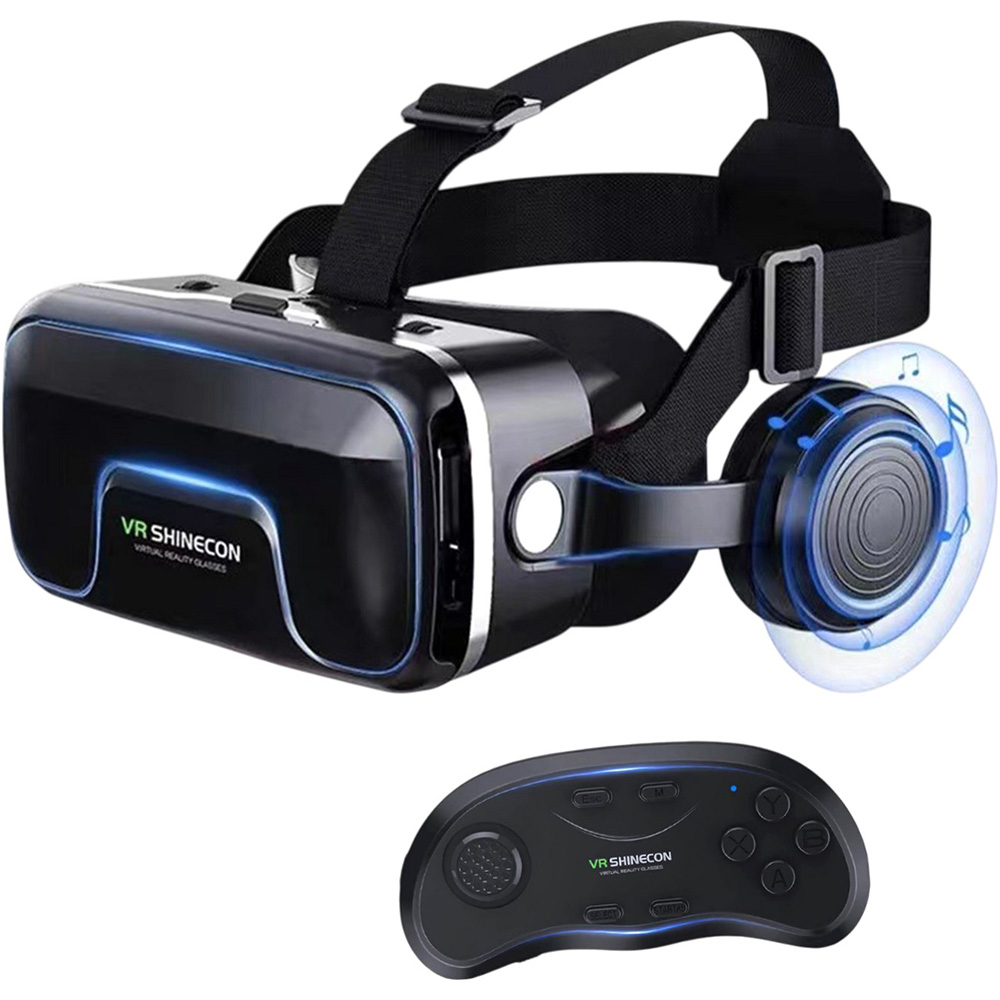 Окуляри-шолом віртуальної реальності SHINECON VR SC-G04DEA black + Джойстик Shinecon B01SC (SC-G04EA+SC-B01)