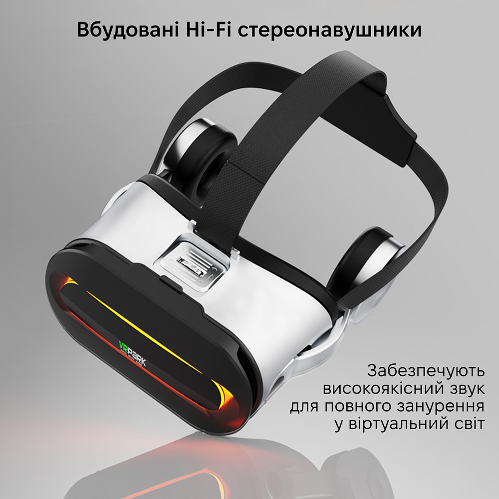 Окуляри віртуальної реальності VR PARK із джойстиком Terios T3 White-Black (VR-Park-Wh) Сумісність Смартфони з екраном 4.7-6.7 дюймів