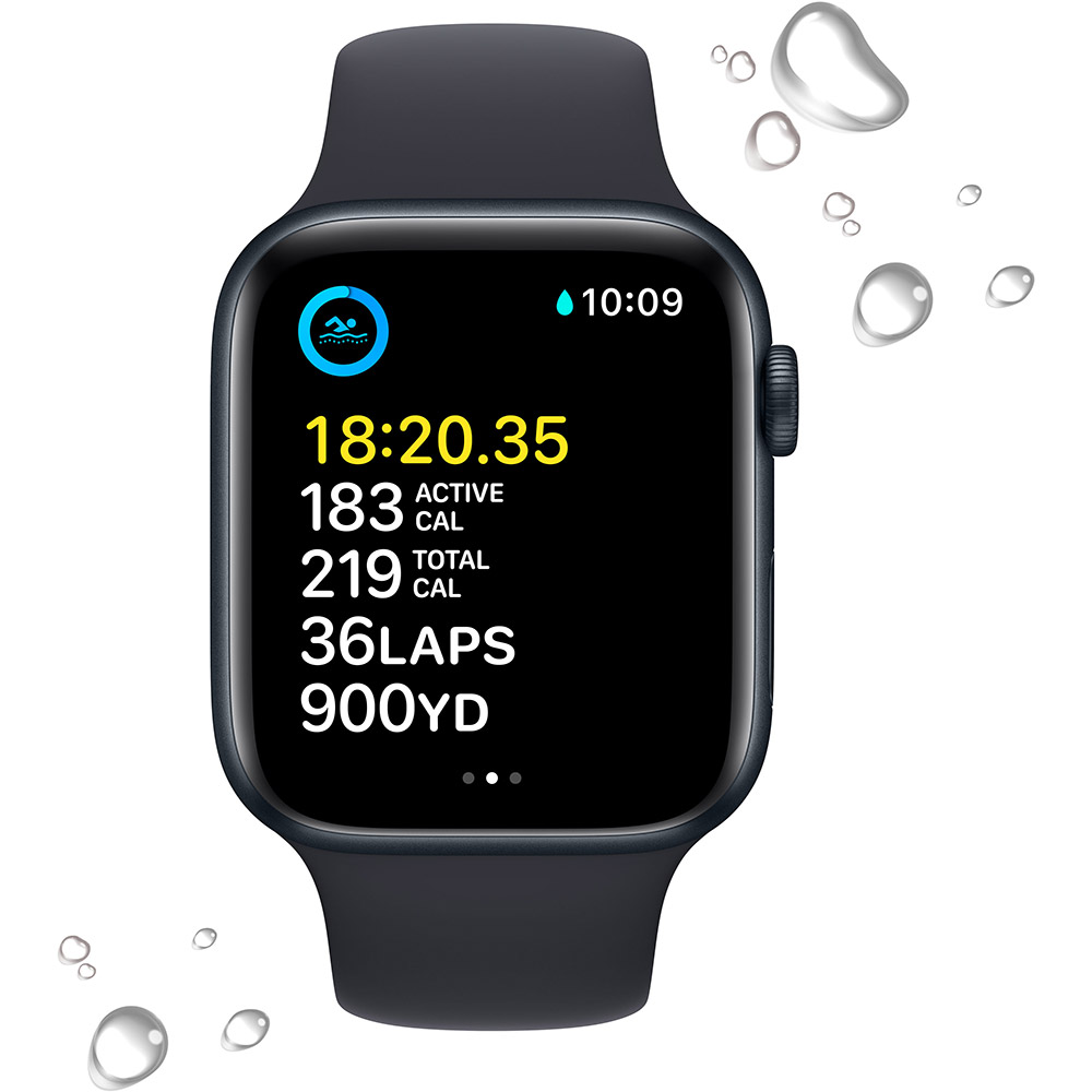 Внешний вид Смарт-часы APPLE Watch SE 2022 44 Midnight Alum Midnight Sp/B (MNK03UL/A)