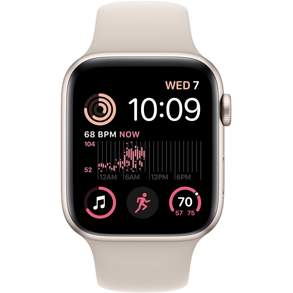 Смарт-часы APPLE Watch SE 2022 44 Starlight Alum Starlight Sp/B (MNJX3UL/A) Совместимость iOS (Apple)