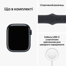 Смарт-часы APPLE Watch Series 8 GPS 41 Midnight Alum Midnight Sp/B (MNP53UL/A)