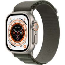 Смарт-часы APPLE Watch Ultra GPS + Cellular, 49mm Titanium Case/Green Alpine Loop - S (MNHJ3UL/A)