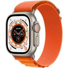Смарт-часы APPLE Watch Ultra GPS + Cellular, 49mm Titanium Case/Orange Alpine Loop - S (MNHH3UL/A)