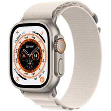 Смарт-часы APPLE Watch Ultra GPS + Cellular, 49mm Titanium Case/Starlight Alpine Loop - S (MQFQ3UL/A)