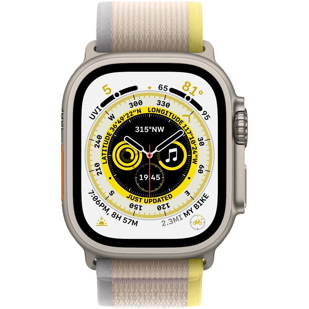 Смарт-годинник APPLE Watch Ultra GPS + Cellular, 49mm Titanium Case/Yellow/Beige Trail Loop - S/M (MNHK3UL/A) Функціональність для дорослих