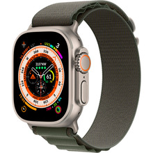 Смарт-часы APPLE Watch Ultra GPS + Cellular 49mm Titanium Case/Green Alpine Loop M (MQFN3UL/A)