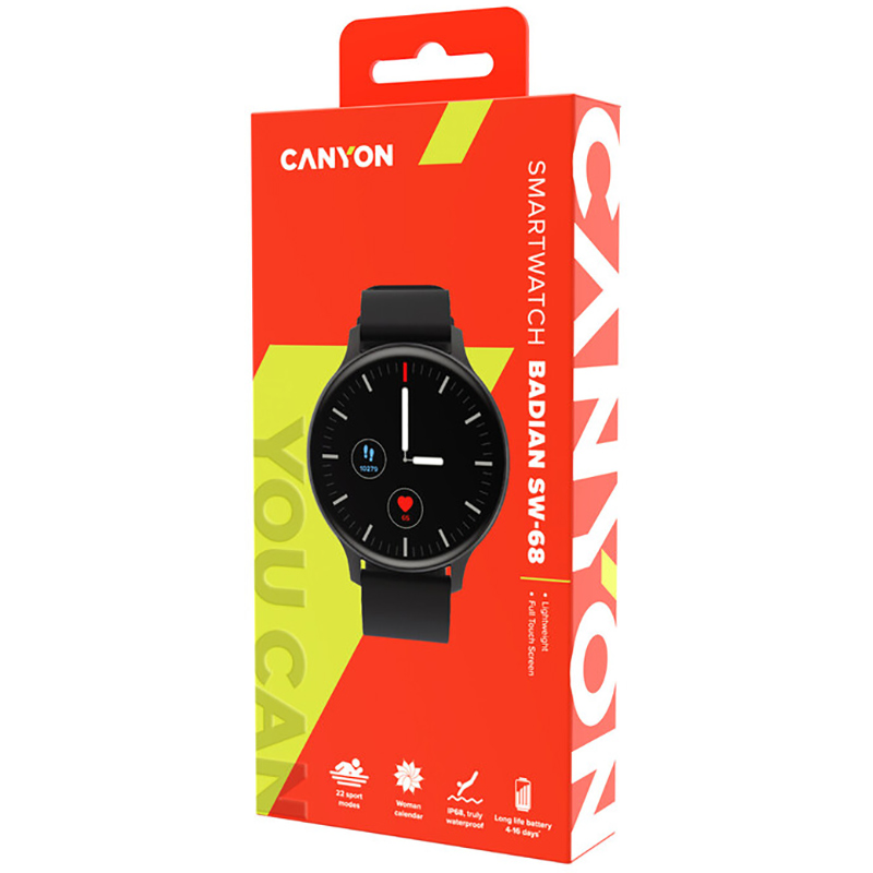 Смарт-часы CANYON Badian SW-68 Black (CNS-SW68BB) Совместимость Android OS