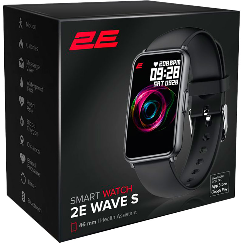 Смарт-годинник 2E Wave S 46 mm Black (2E-CWW11BK) Сумісність iOS (Apple)