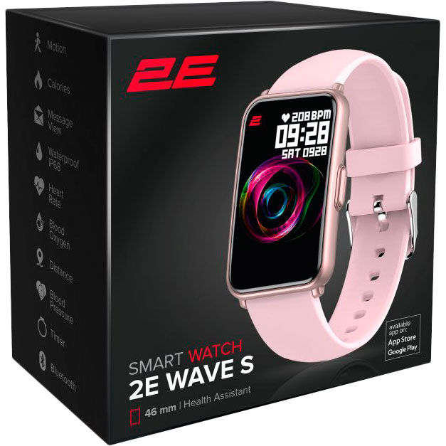 Смарт-часы 2E Wave S 46 mm Pink (2E-CWW11PK) Совместимость iOS (Apple)