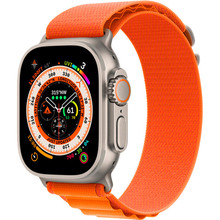 Смарт-годинник APPLE Watch Ultra GPS + Cellular 49mm Titanium Case/Orange Alpine Loop L (MQFM3UL/A)