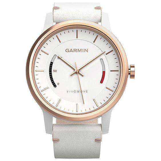 Смарт-годинник GARMIN vivomove Classic White with Leather Band (010-01597-11)