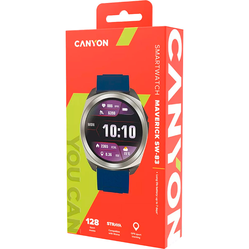 Смарт-часы CANYON Maveric SW-83 GPS Silver (CNS-SW83SS) Совместимость Android OS