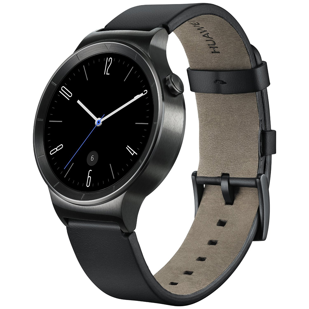 Смарт-годинник HUAWEI Watch (Black Stainless Steel with Black Leather Strap)