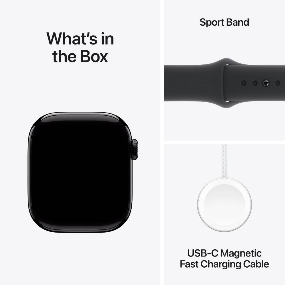 Покупка Смарт-часы APPLE Watch Series 10 GPS 42mm Jet Black Alum Black Sp/b - M/L (MWWF3QH/A)