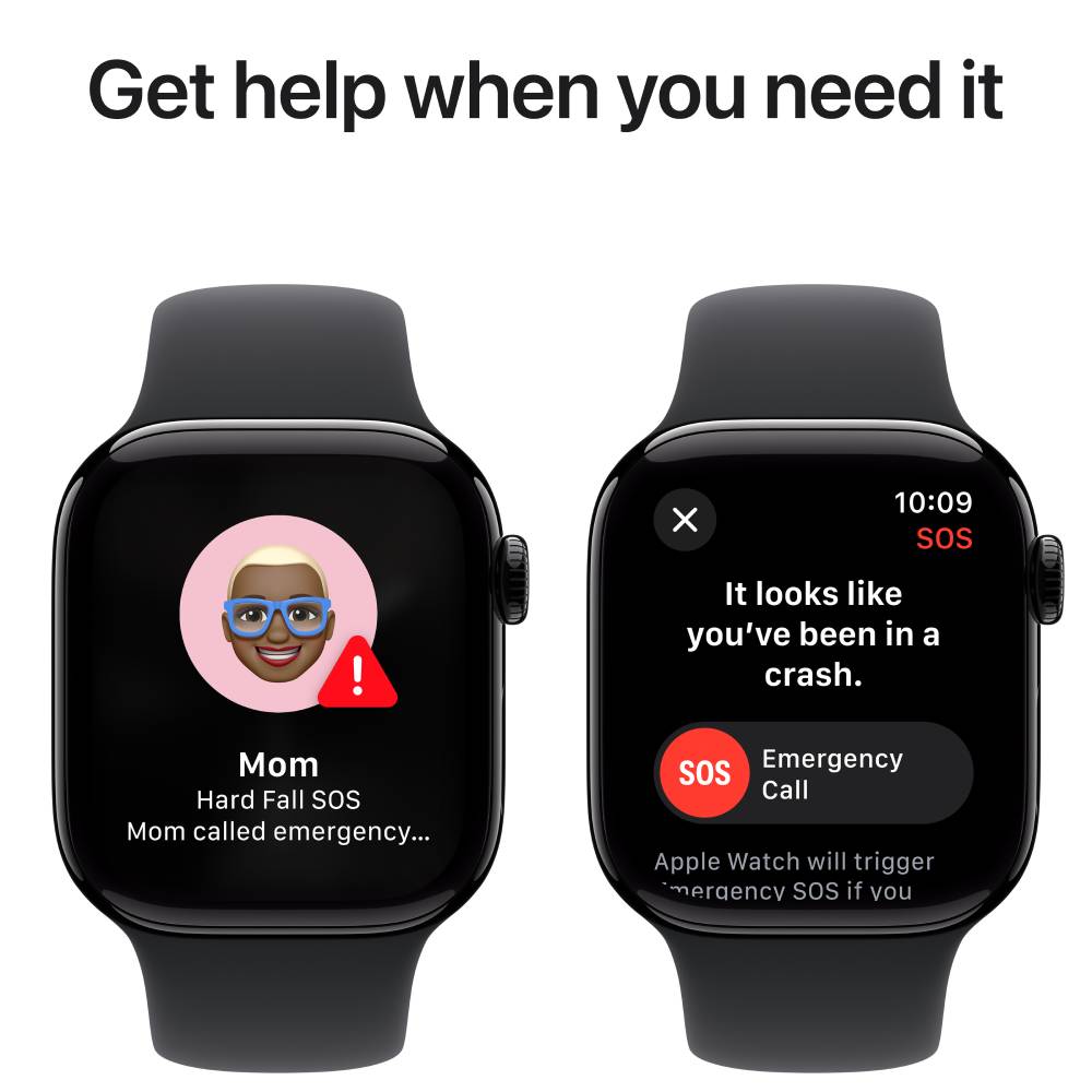 Зовнішній вигляд Смарт-годинник APPLE Watch Series 10 GPS 42мм Jet Black Alum Black Sp/b - S/M (MWWE3QH/A)