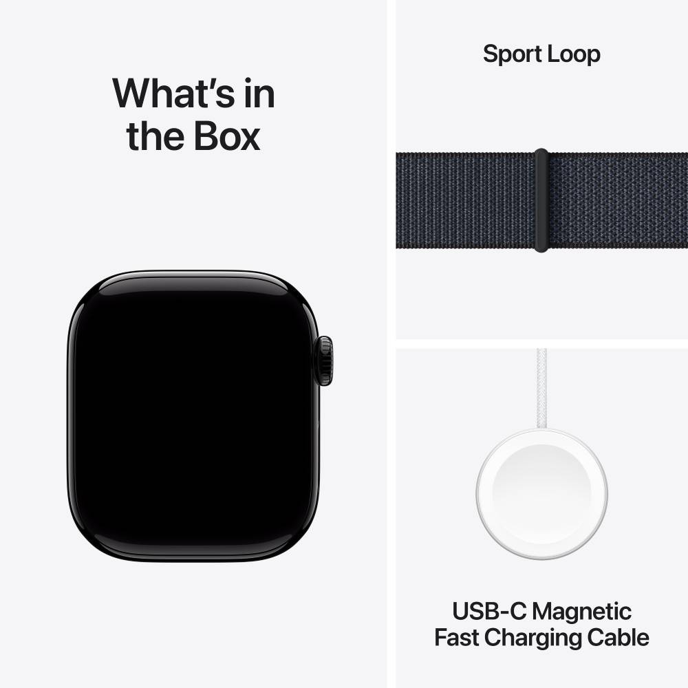 Покупка Смарт-годинник APPLE Watch Series 10 GPS 42мм Jet Black Alum Ink Sp/Loop (MWWG3QH/A)