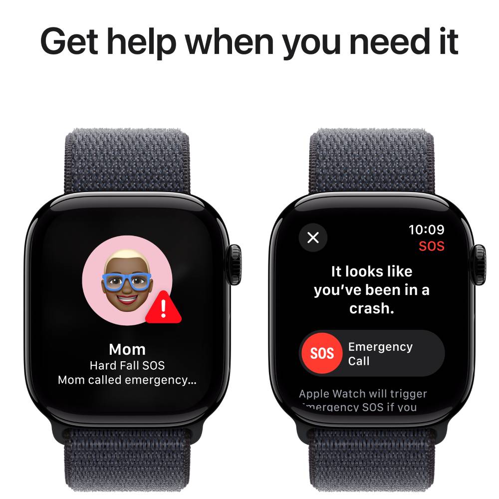 Зовнішній вигляд Смарт-годинник APPLE Watch Series 10 GPS 42мм Jet Black Alum Ink Sp/Loop (MWWG3QH/A)