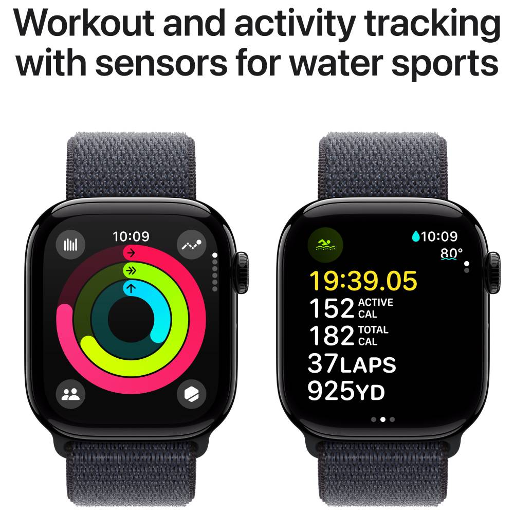 Смарт-годинник APPLE Watch Series 10 GPS 42мм Jet Black Alum Ink Sp/Loop (MWWG3QH/A) Сумісність iOS (Apple)