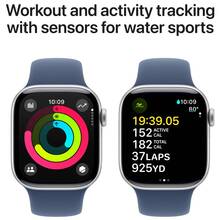 Смарт-годинник APPLE Watch Series 10 GPS 46mm Silver Alum Denim Sp/b - M/L (MWWM3QH/A)